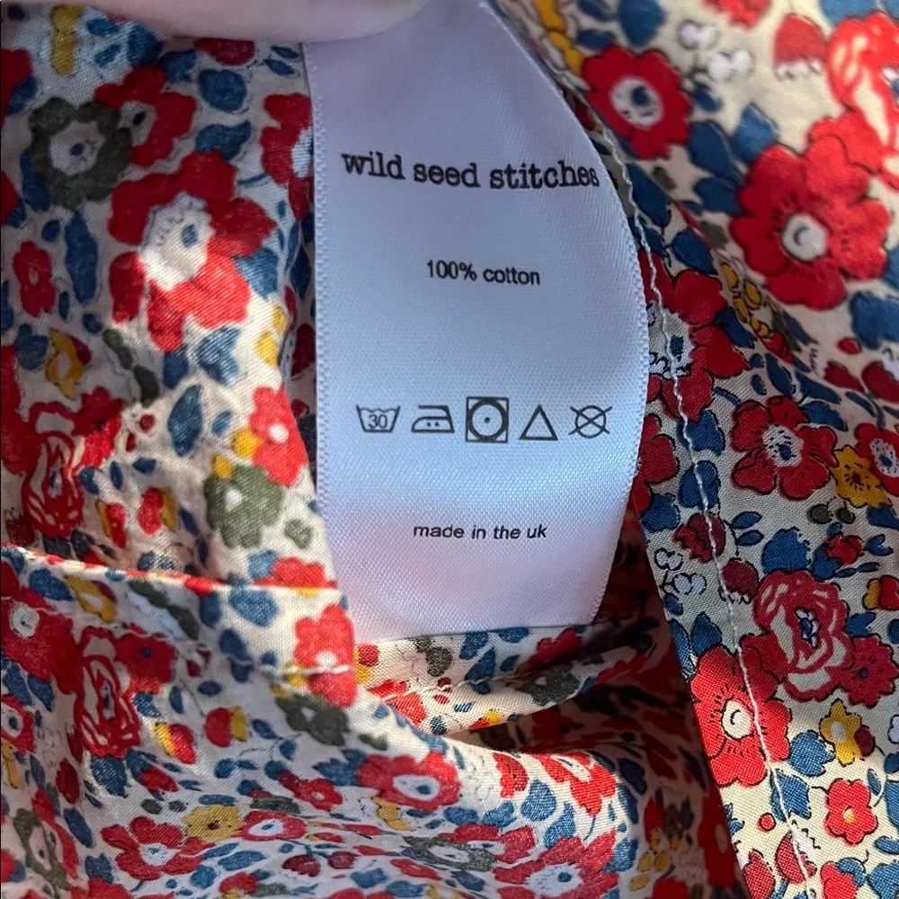 Wildseed Stitches Liberty of London, 3/4 Sleeve, Peter Pan Collar Blouse  XXL/16 - Picture 8 of 9